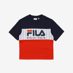 Fila Heritage Blocked - Poikien Poolopaita - Laivastonsininen | FI-97661